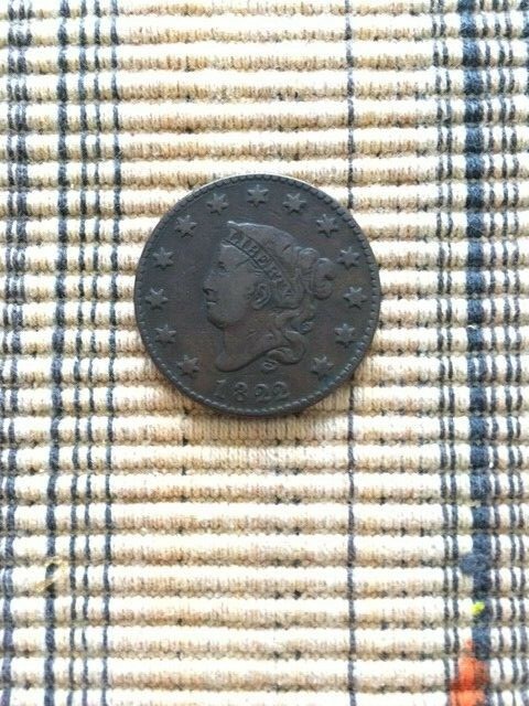 1822 CORONET HEAD LARGE CENT