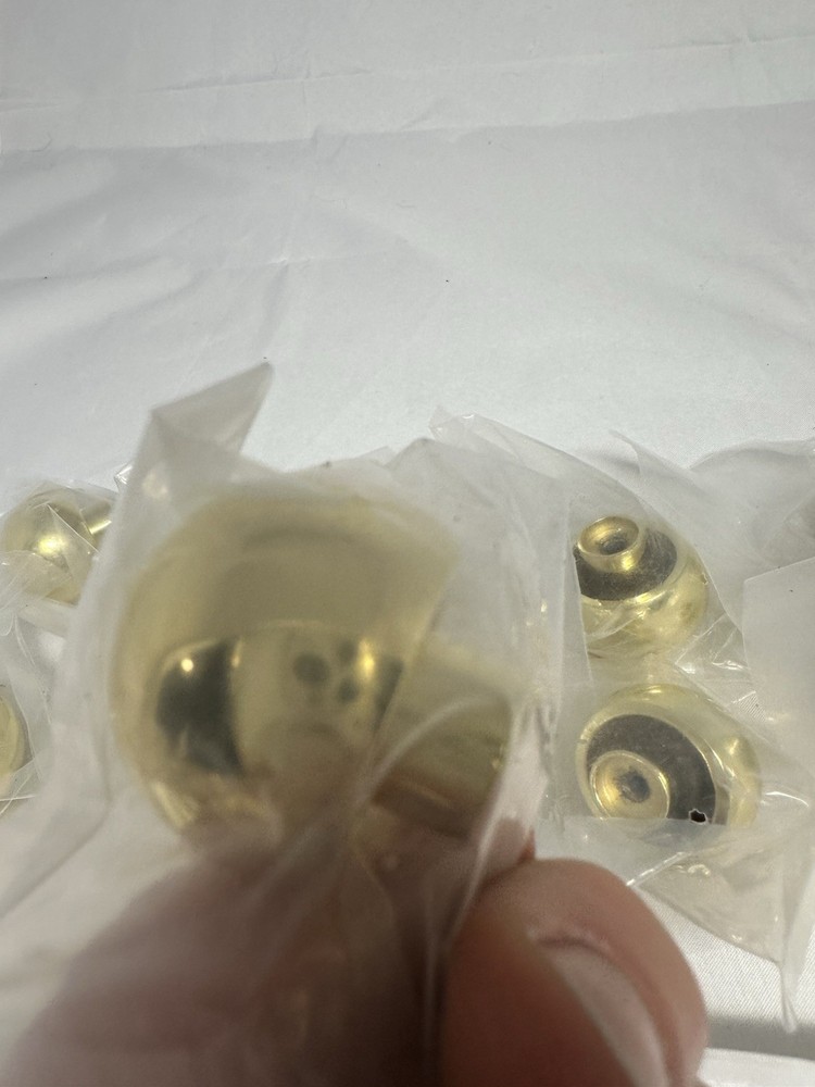 NOS Solid Brass Mushroom Knobs 10 PCS Cabinet Drawer Pulls Hardware