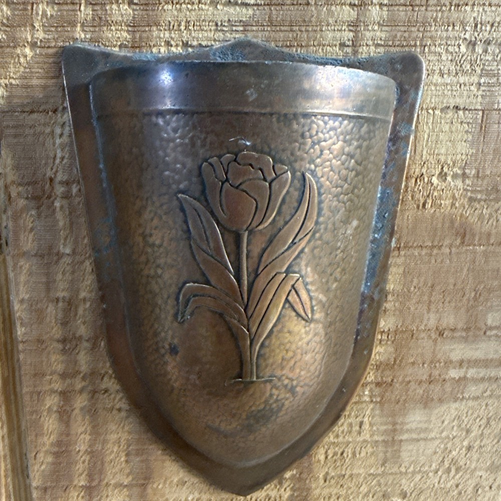 1920’s Hammered Copper Wall Pockets