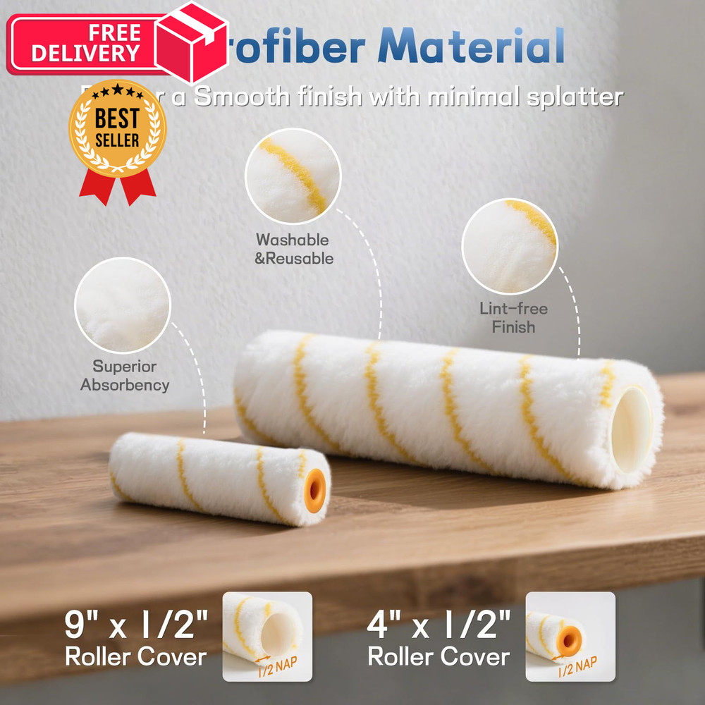 29 PCS Paint Roller Kit-Rocfinity 9" & 4" Kit, Multiple