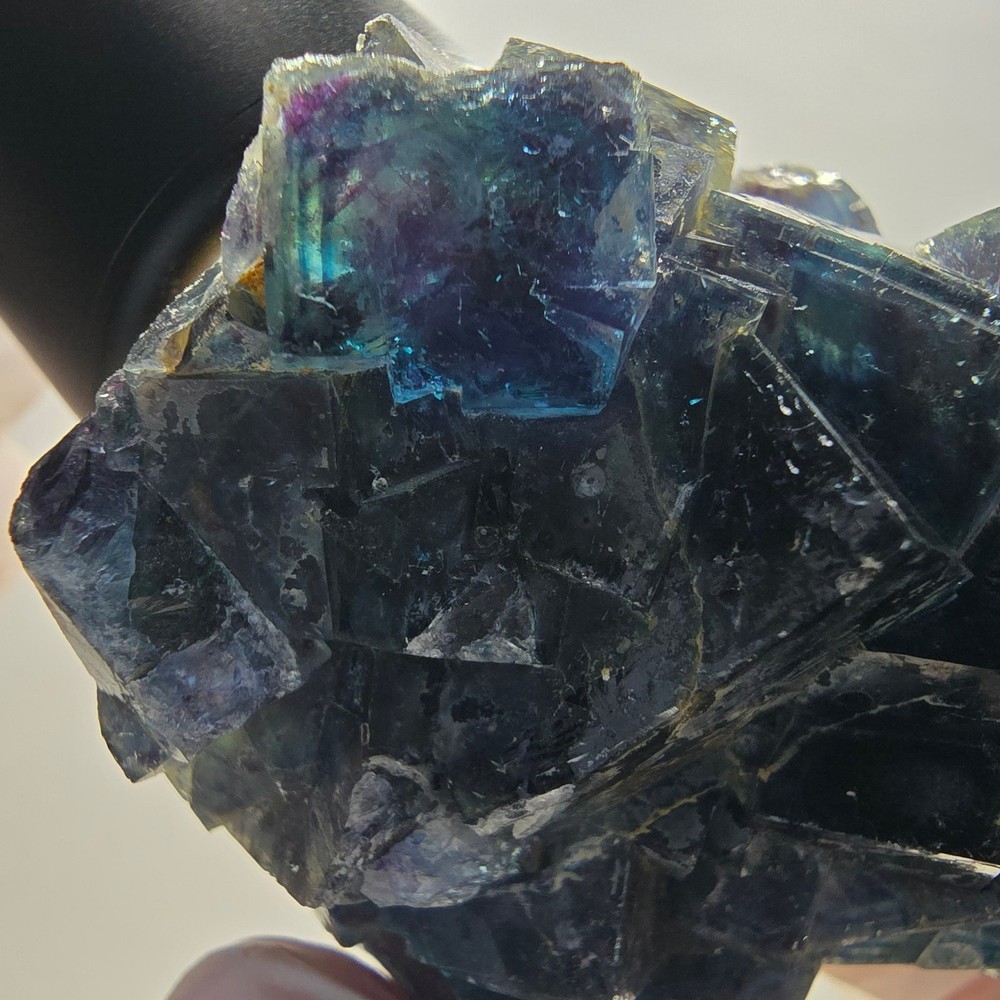 Phantom Fluorite Cube Specimen, blue Butterfly Pocket, Okorusu, Namibia