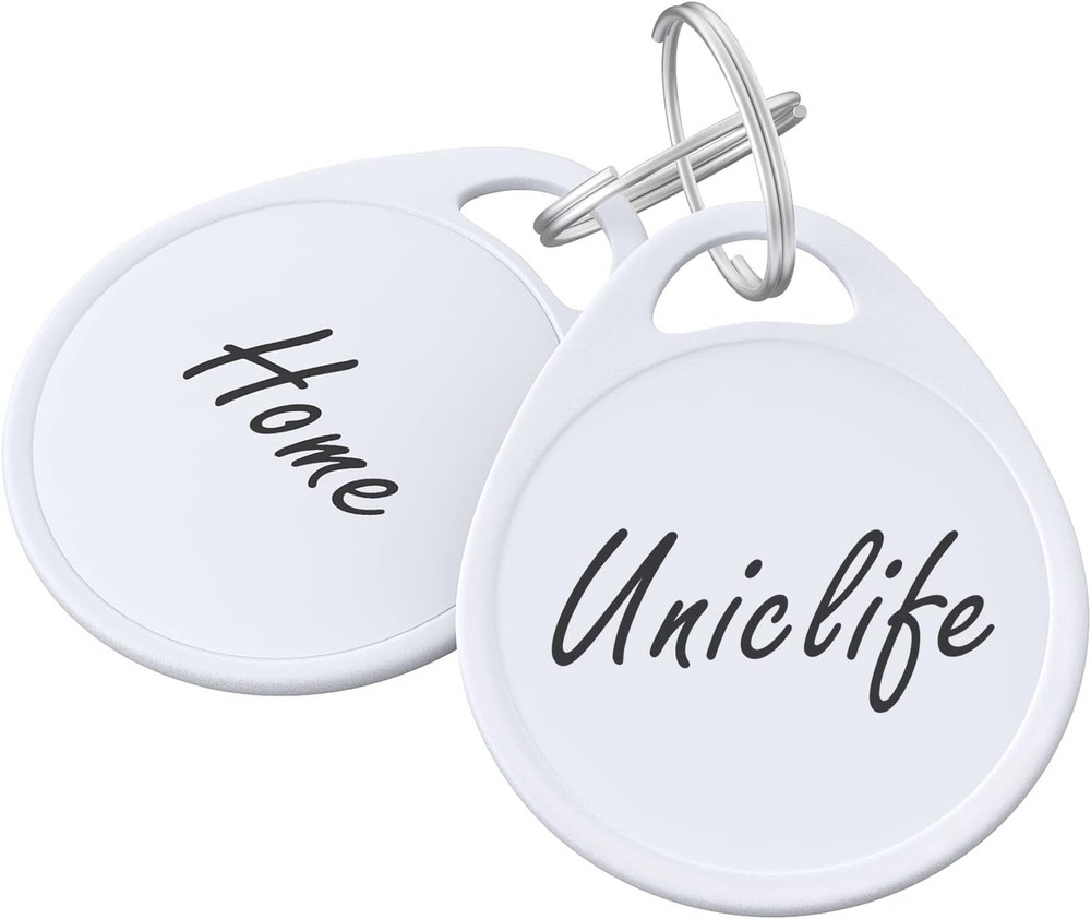 1.5 Inch Tough Plastic Key Tags Sturdy Round White Item