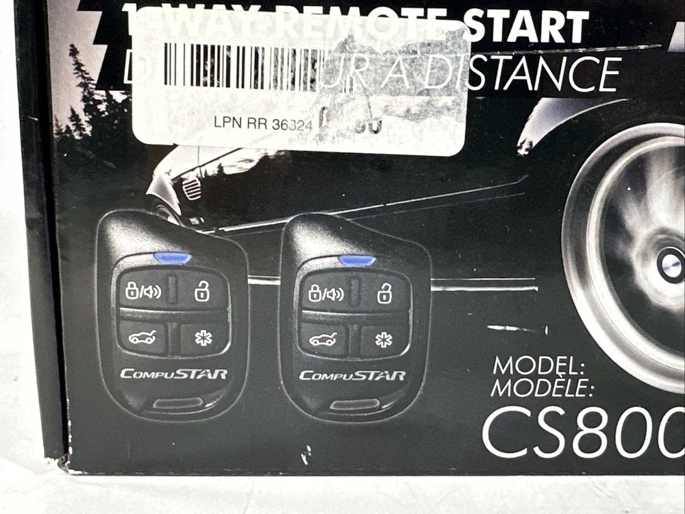 Compustar Cs800-s 1-way Remote Start With 2 4-button Remotes 1000 Feet Range