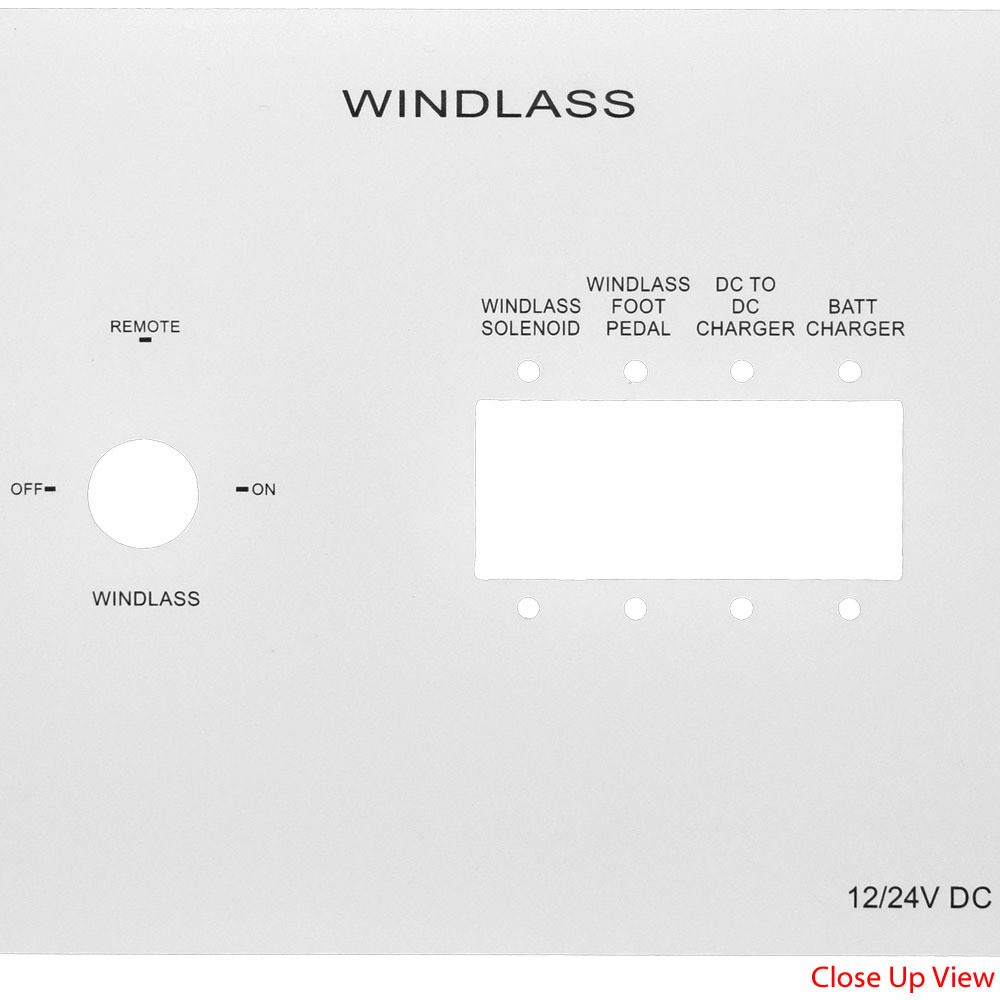 HCB Yachts Boat Blank Windlass Switch Panel 200018305A | White