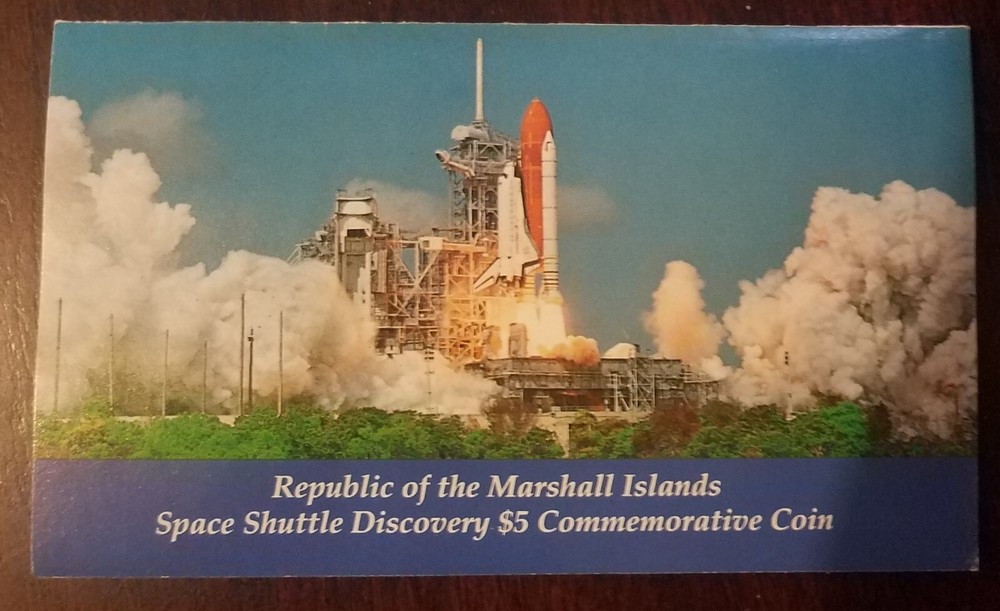 Republic of the Marshall Islands Space Shuttle Discovery $5 Commorative Coin