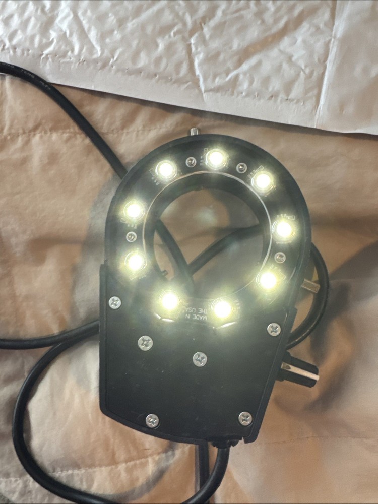 Micro-Lite LED LV2000-B Ring Illuminator Microscope Light O.C. White Scope