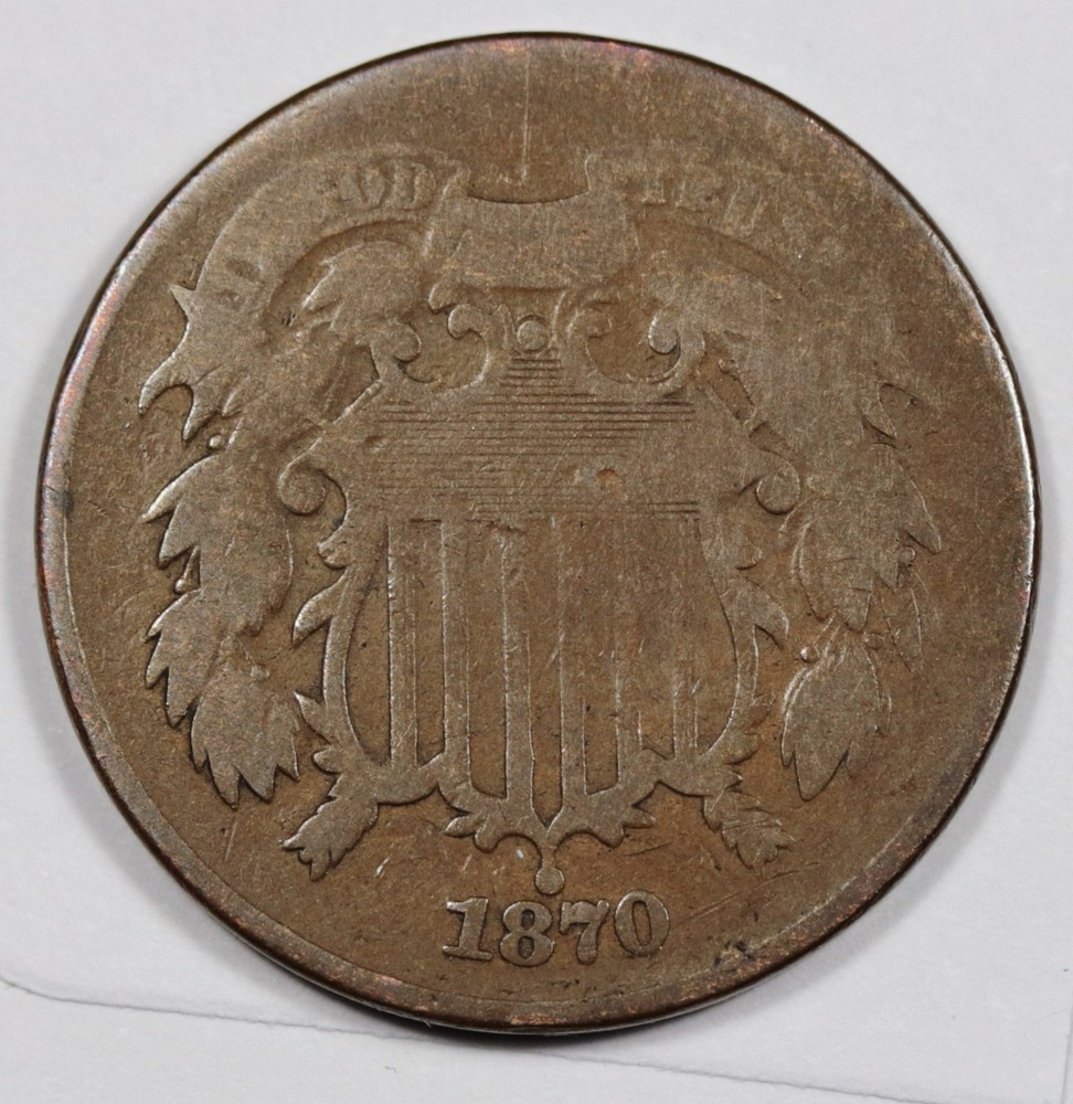 1870 2 Cent Piece.   VG.  207414