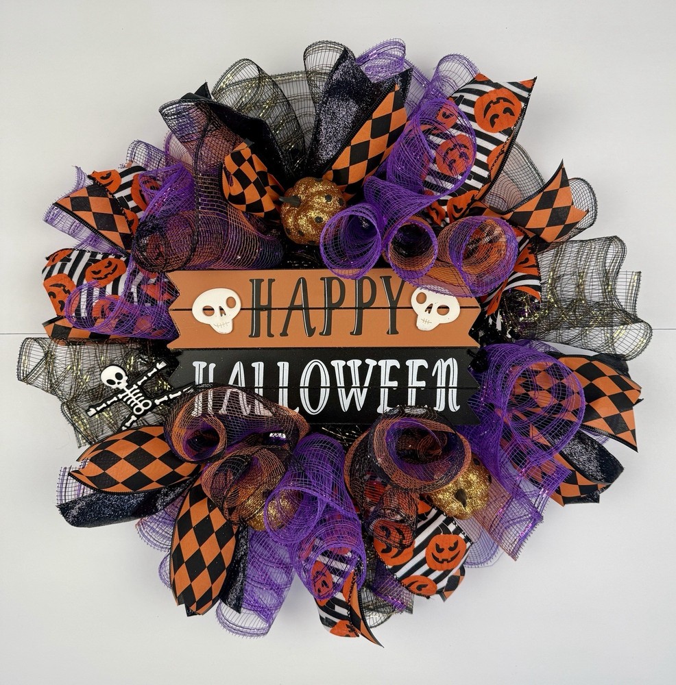 HALLOWEEN FUN Deco Mesh WREATH 20 x 20