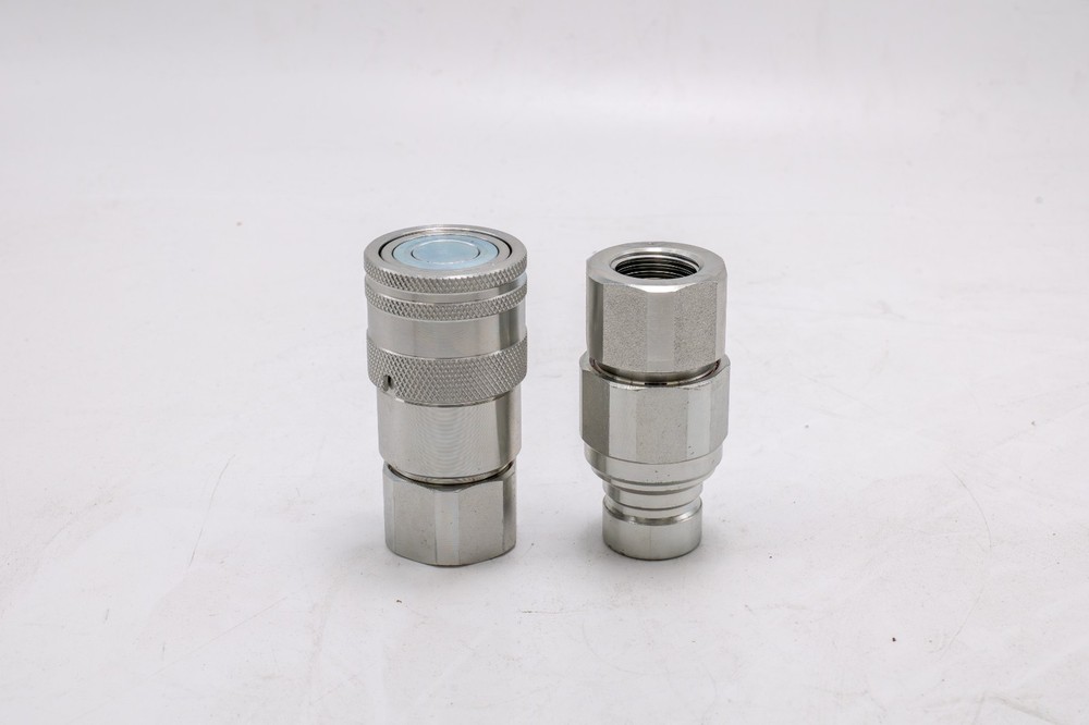 1 Sets 1/2" Flat Face Hydraulic Coupler Quick Connect Skid Steer Bobcat