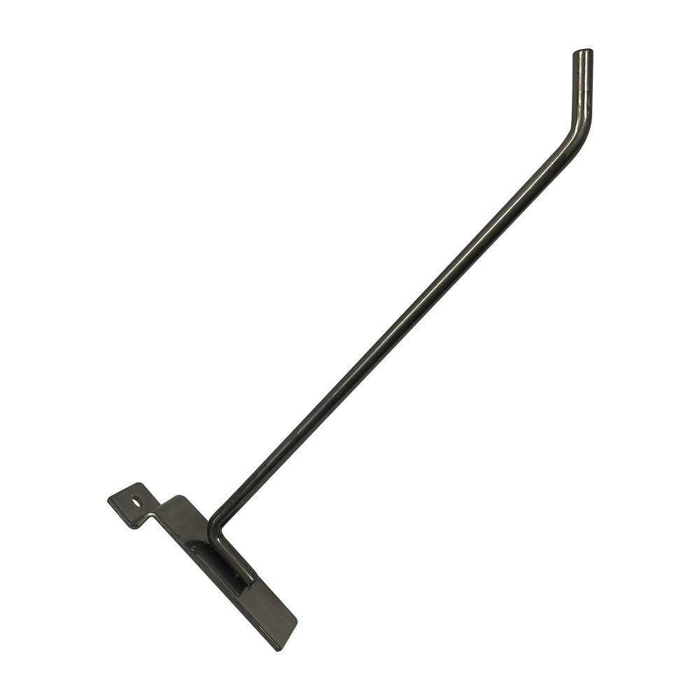 8" Raw Steel Slatwall Panel Hooks Display Hooks,Single Rod Hooks - Pack 24