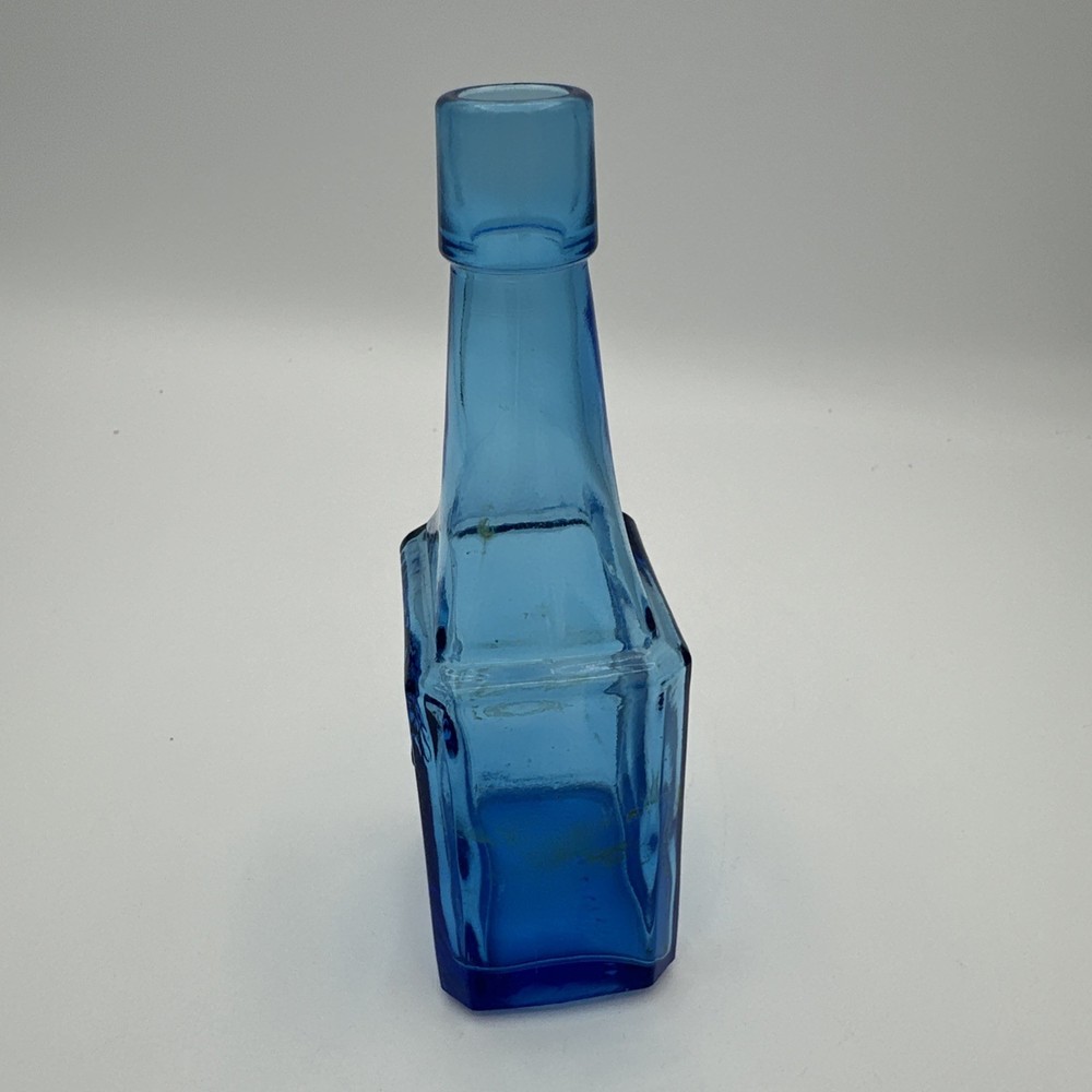 Blue Bitters Bottle Wheaton NJ 6" H 2" Base