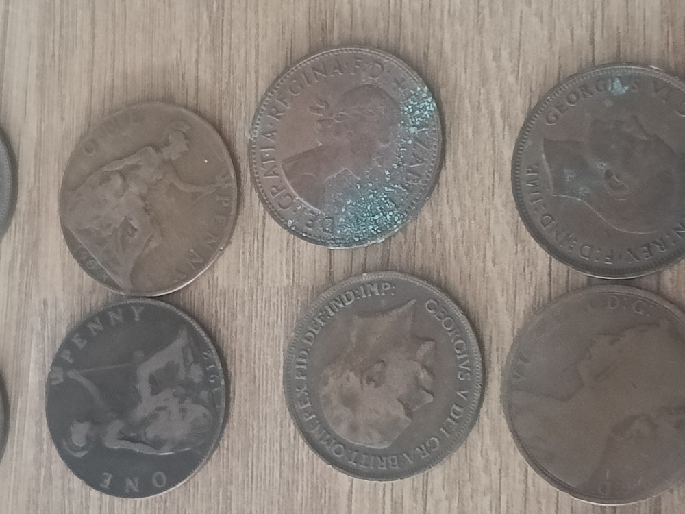 bronze 1 penny coins x 20 mixed dates