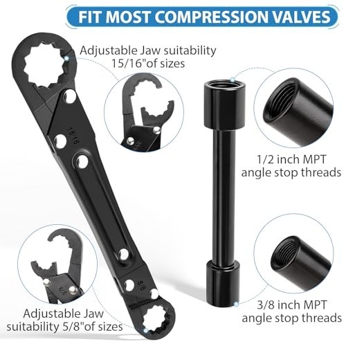 Angle Stop Removal Tool & Compression Sleeve Puller - Quick Repair Plumbing Wren