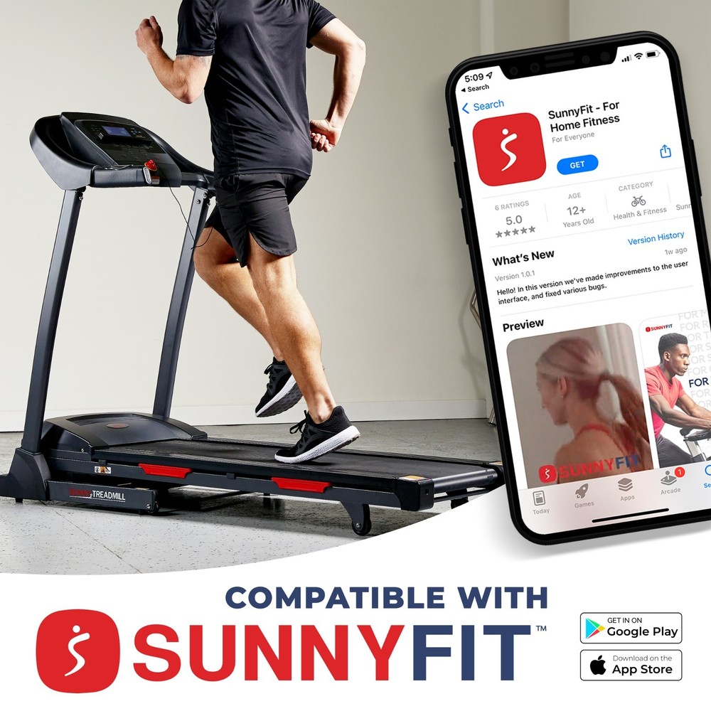 Smart Folding Treadmill with 15 Auto Incline High Performance Quiet Motor