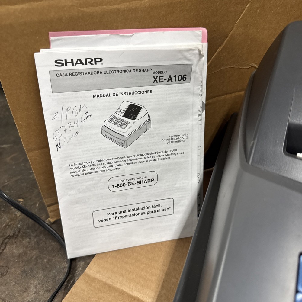 Sharp XE-A106 Electronic Cash Register With Operator & Drawer Key TESTED WORKS!