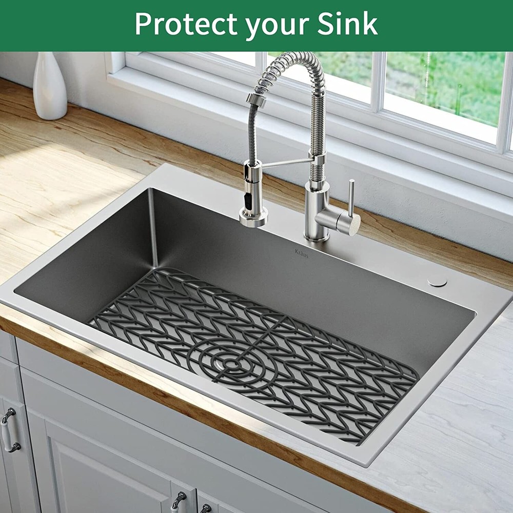 SZWQILIN Silicon Sink Protector Mat - Multifunction Kitchen Sink Mats Foldable S