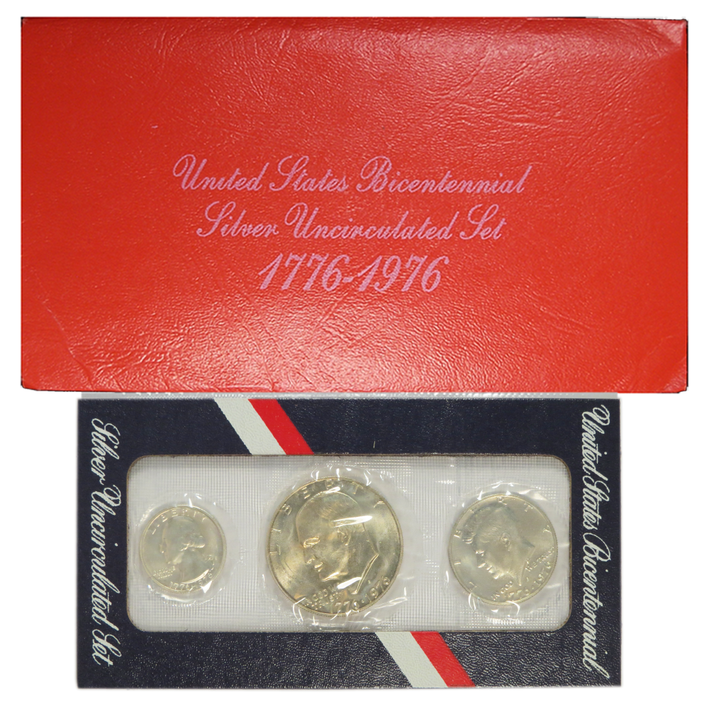 1976 UNC Silver U.S. Bicentennial 3 Coin Set