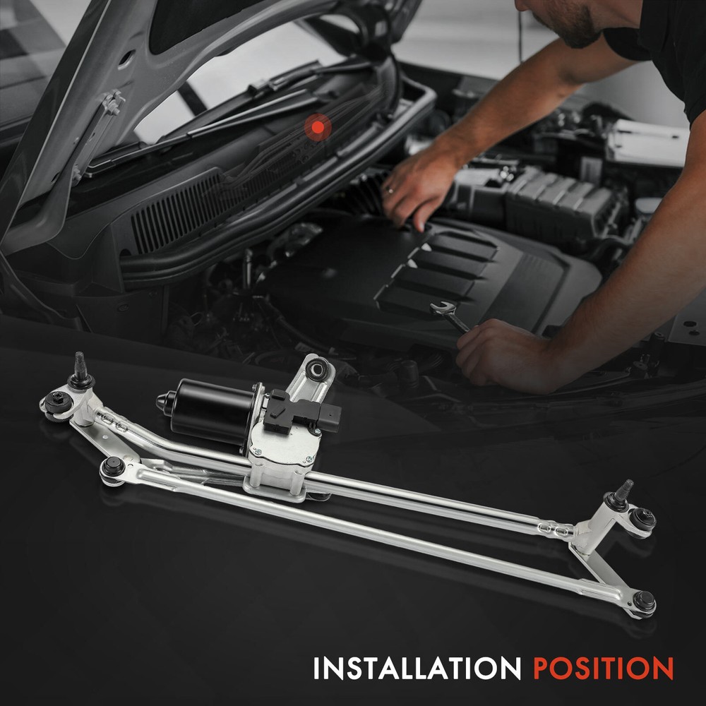 Windshield Wiper Linkage & Motor Assembly for Volkswagen Beetle 2012-2019 Front