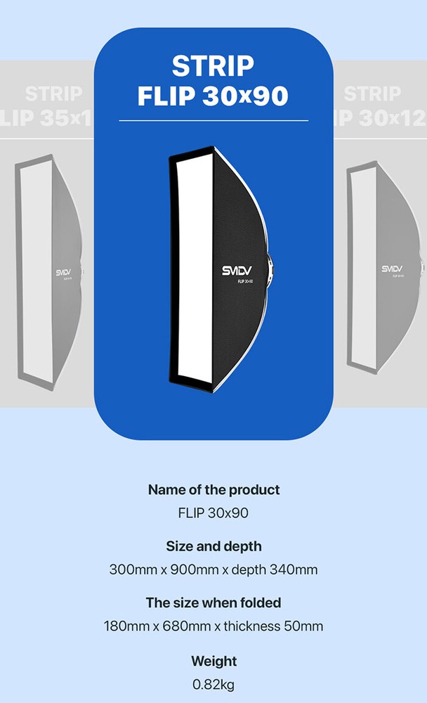 SMDV FLIP NEMO 30x90 Quick Soft Detachable Rectangular Diffuser Speed-Box+Pouch