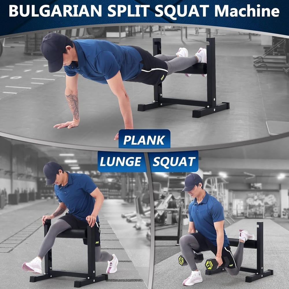Bulgarian Split Squat Stand Single Leg Squat Roller Split Adjustable Heigh Train