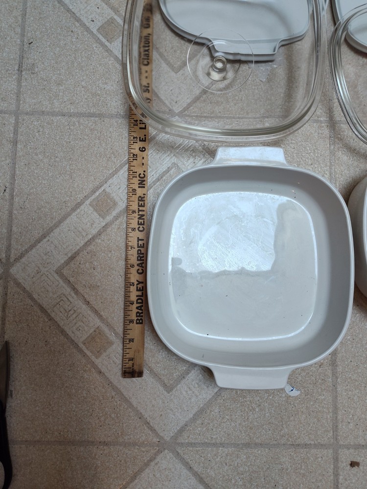Corning Ware Dishes In Just White pattern.