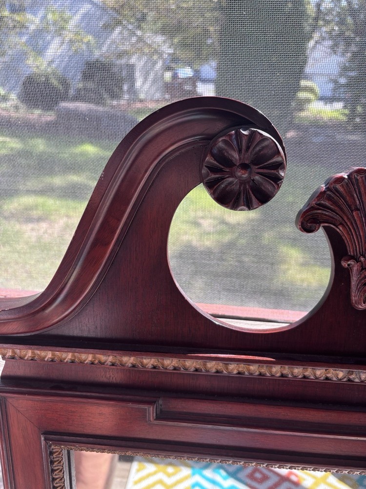 Antique Solid Mahogany Wall Mirror 44” X 23” Traditional Style Georgetown