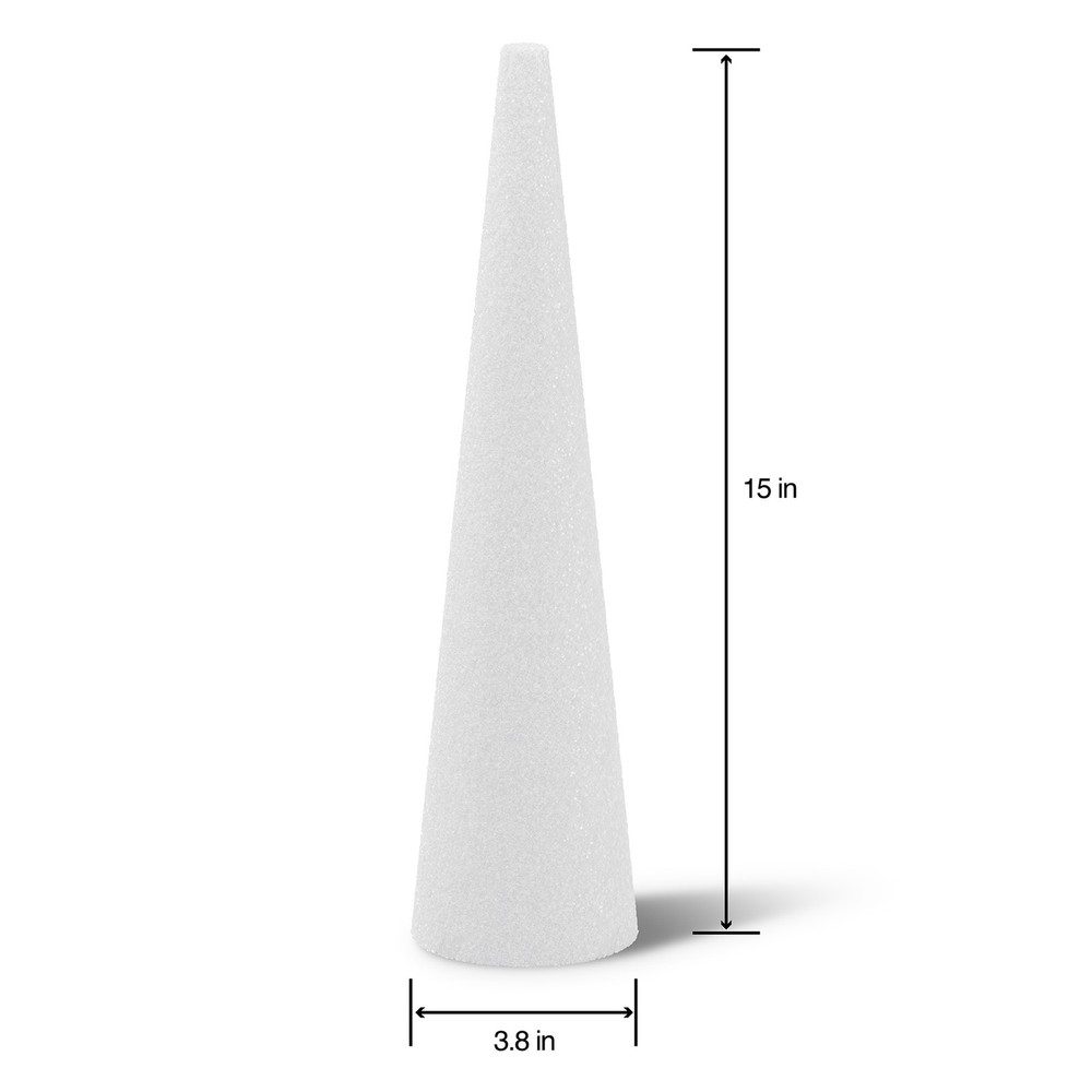 Styrofoam Cone 15"X4"