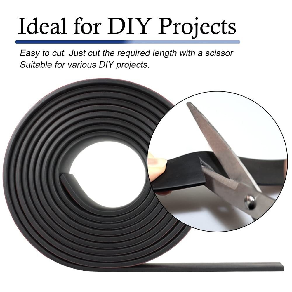 Neoprene Rubber Strips Self Adhesive Solid Rubber Sheets, Rolls & Strips for DIY