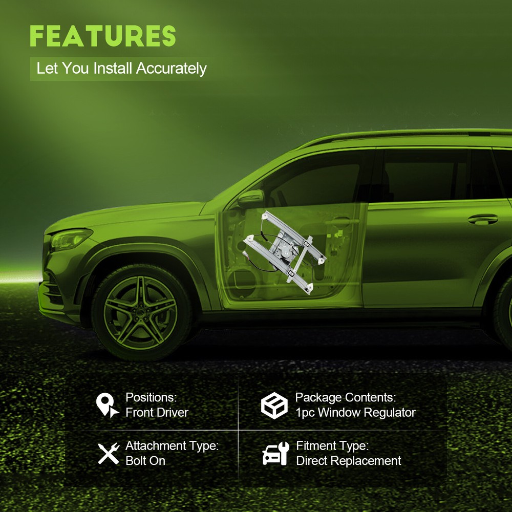 For 2004-2012 Mitsubishi Galant Power Window Regulator Front Left with Motor