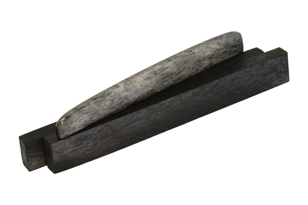 Dyed Bone Saddle Blanks Black/Grey - 3.5" x .43" x .14" - 2 pack