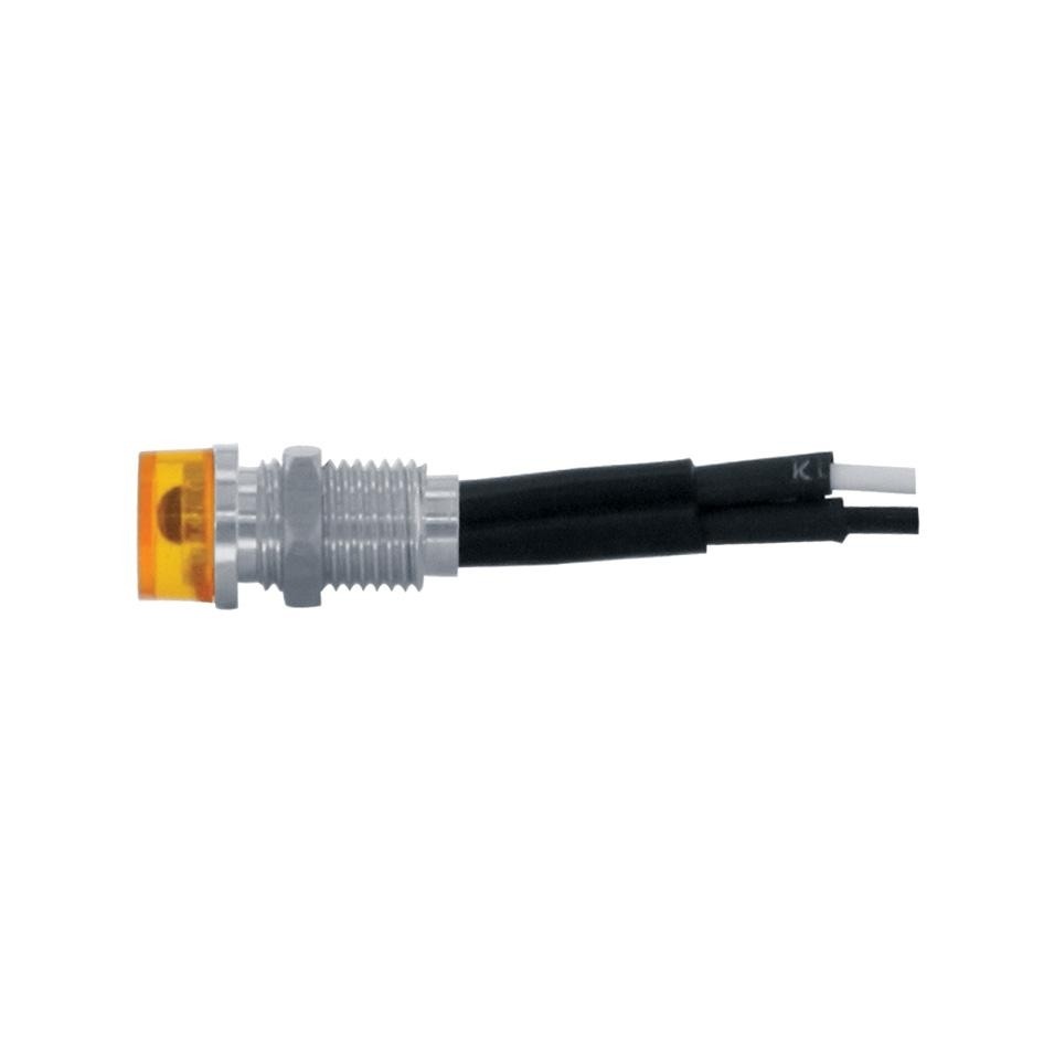 Super Bright 12 Volt 1 LED Indicator Light - Amber