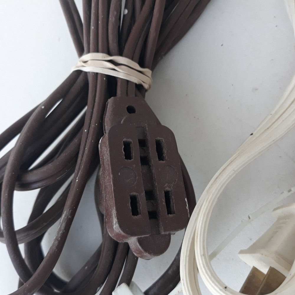 AC Extension Cords 3-Pieces 2-Prong Plug Cable