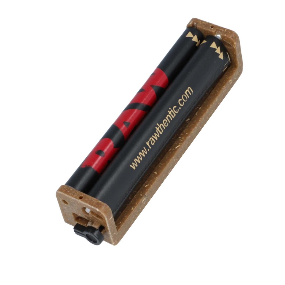 Authentic Raw Black Rolling Paper King Size Bundle, Roller+Papers+Tip+Tin