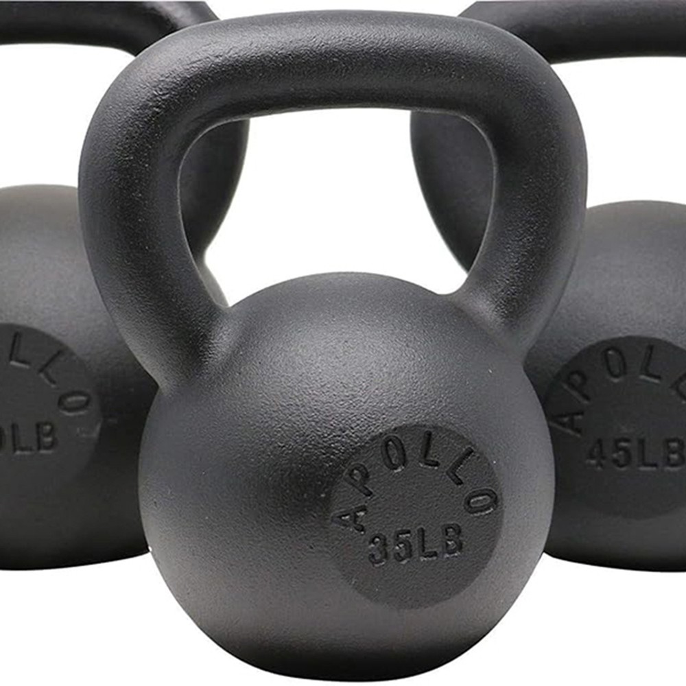 15LBS Solid Cast Iron Kettlebells Ideal for Strength Training, Building Muscles