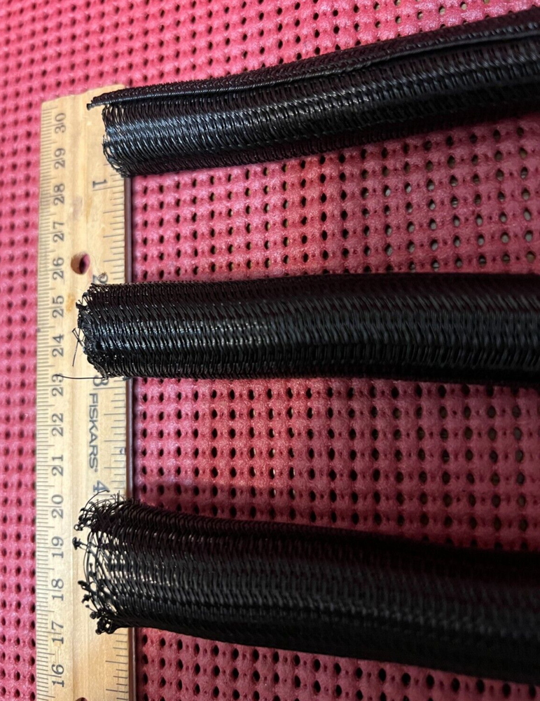 ONE PIECE ~~~ Braided Tech Wrap-A-Round Cable Sleeving ~ Black ( 26 inch )