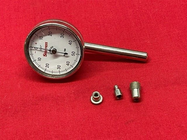 Starrett 196B5 Universal Back Plunger Dial Indicator, Adaptor Only & 3 Points