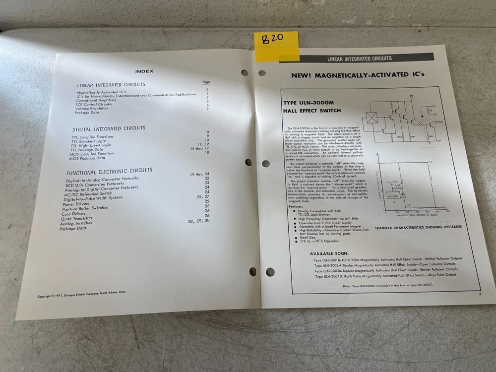 Vintage 1982 Sprague Integrated Circuits Data Book Electronics Reference