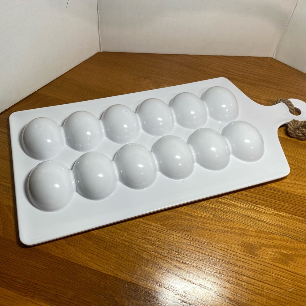 Mud Pie Circa Collection Melamine Deviled Egg Serving Tray Devil Made Me Do It
