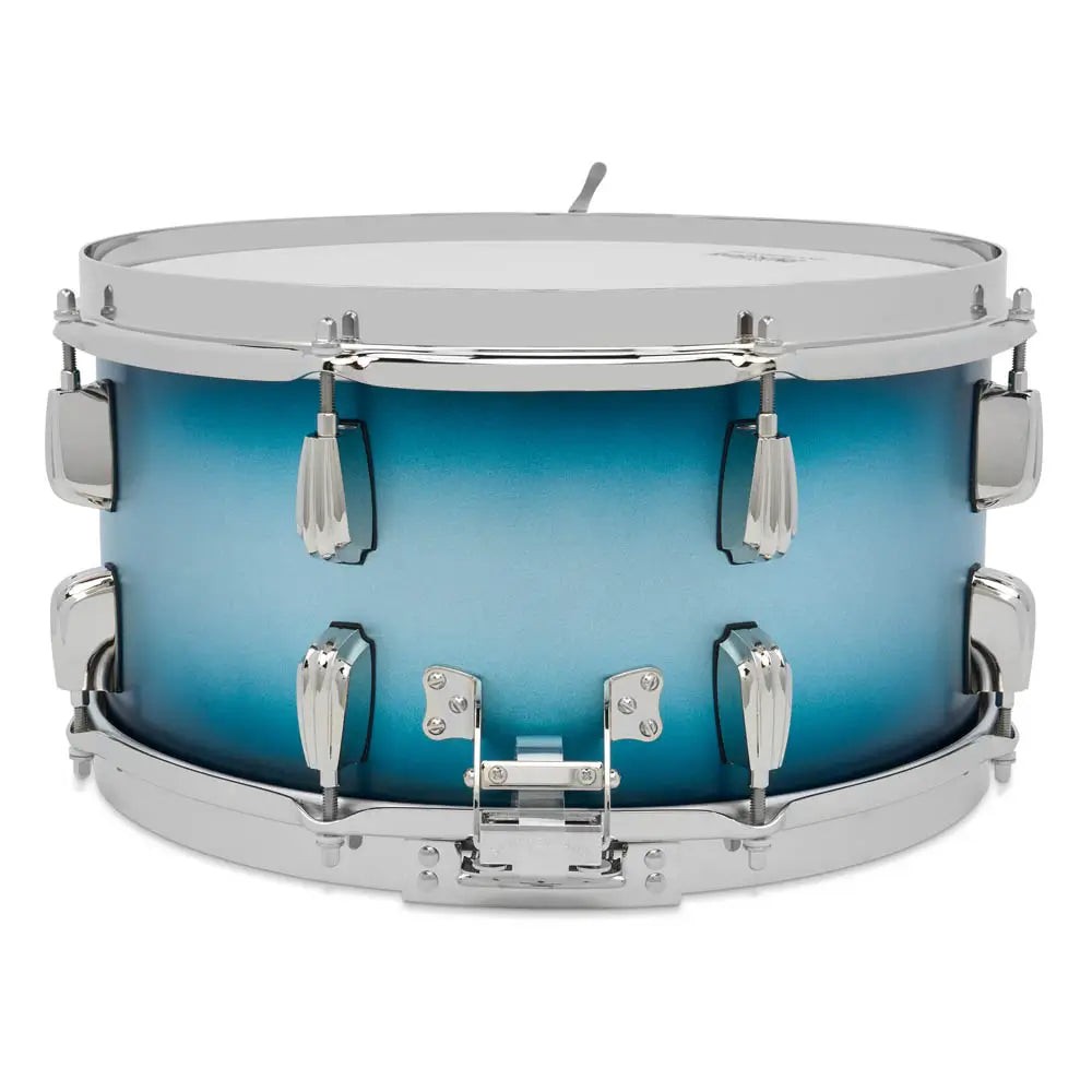 Slingerland Radio King Solid Maple Snare Drum 14x7 Blue & Silver Lacquer