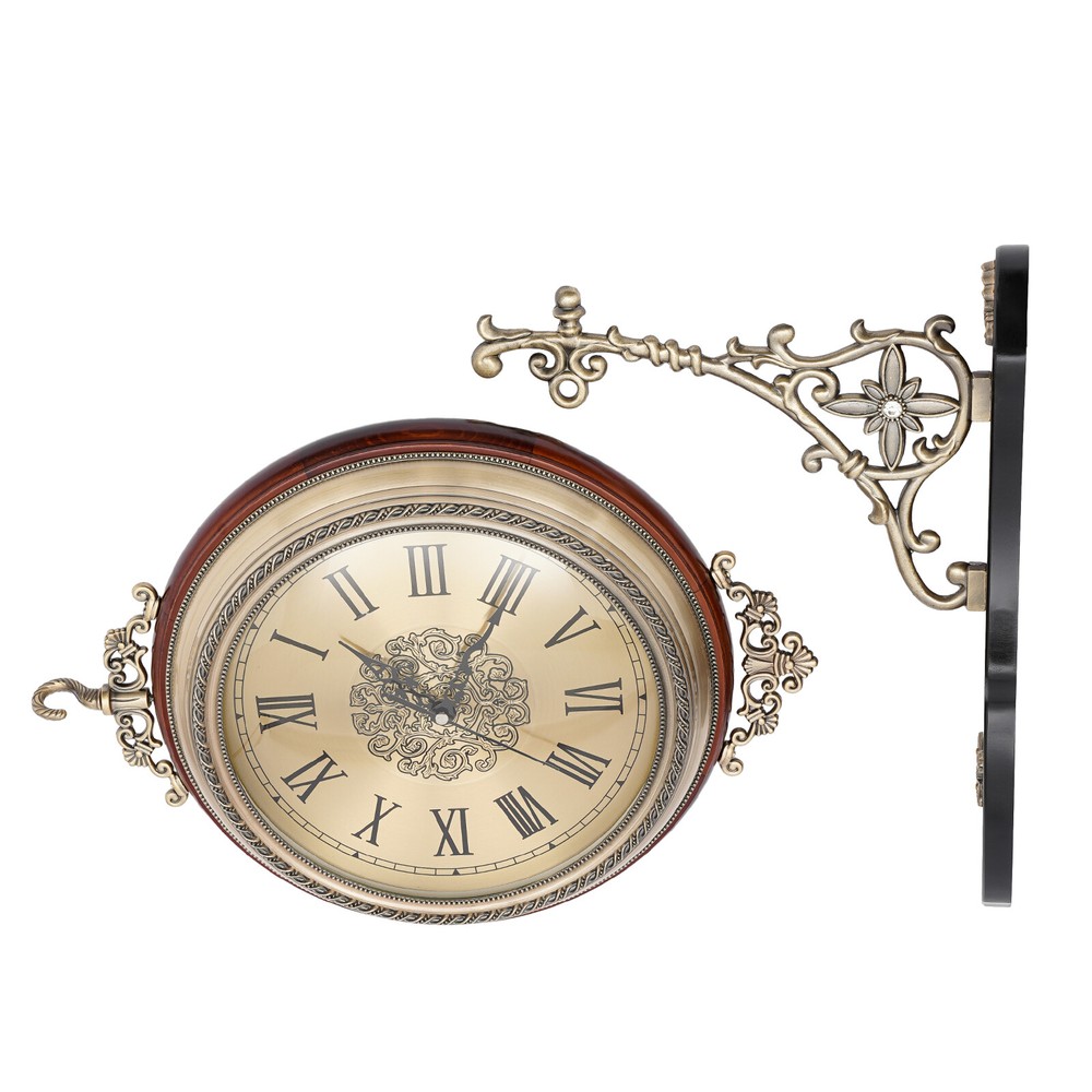Unique Wooden Wall Clock Quartz Clock Silent Clock Non-Ticking Double Sided