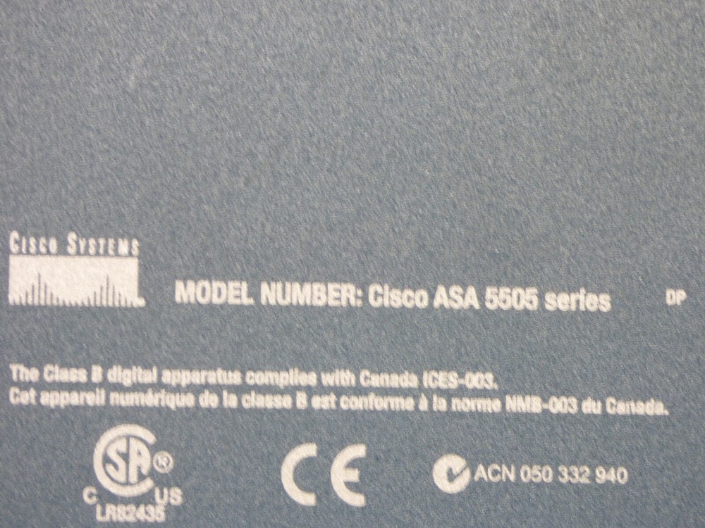 Cisco ASA 5505 Firewall Security Appliance