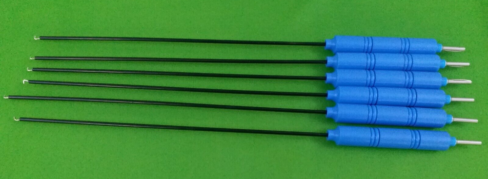 6pc-Laparoscopic L-hook 3mmx330mm Endoscopy Laparoscopy Surgical Instruments