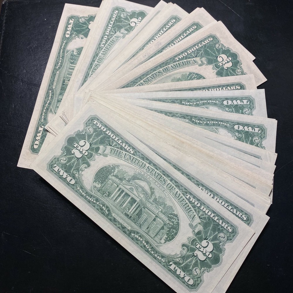✯ $2 Red Seal *STAR* Notes UNC ✯ Two Dollar Bill From CU Pack Consecutive✯