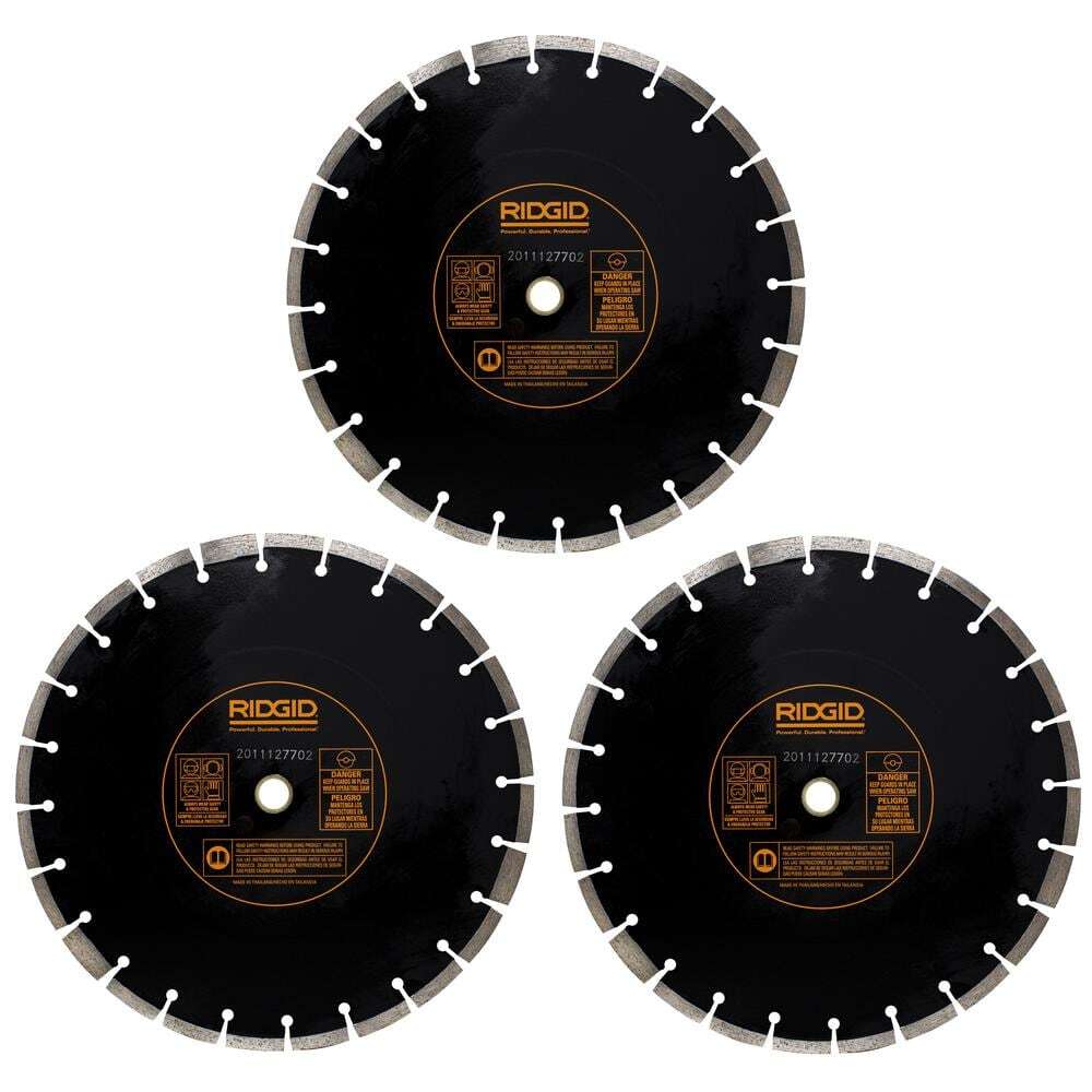 RIDGID 14 in. Diamond Blade (3-Pack)