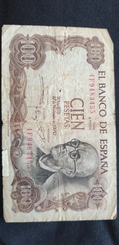Spain 1970 100 pesetas