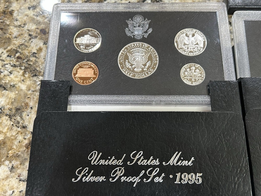 1992-1998 SILVER PROOF SET-COMPLETE RUN-90 % SILVER..7 Silver Sets..