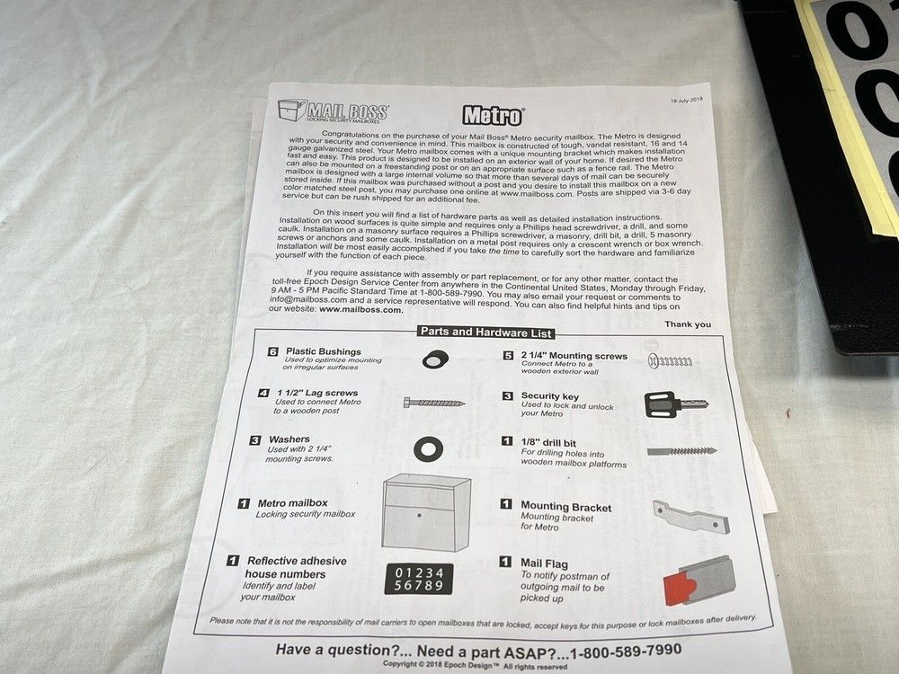 Metro Mail Boss Locking Mailbox