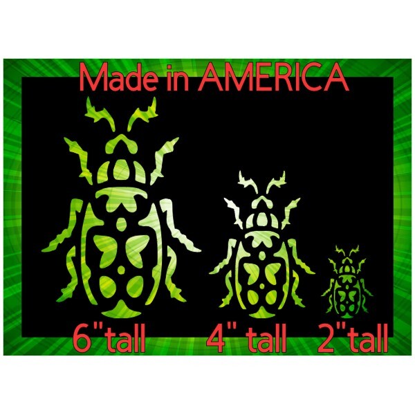 7"x10" Clear Plastic Stencil - Beetle Bug (SAA67)