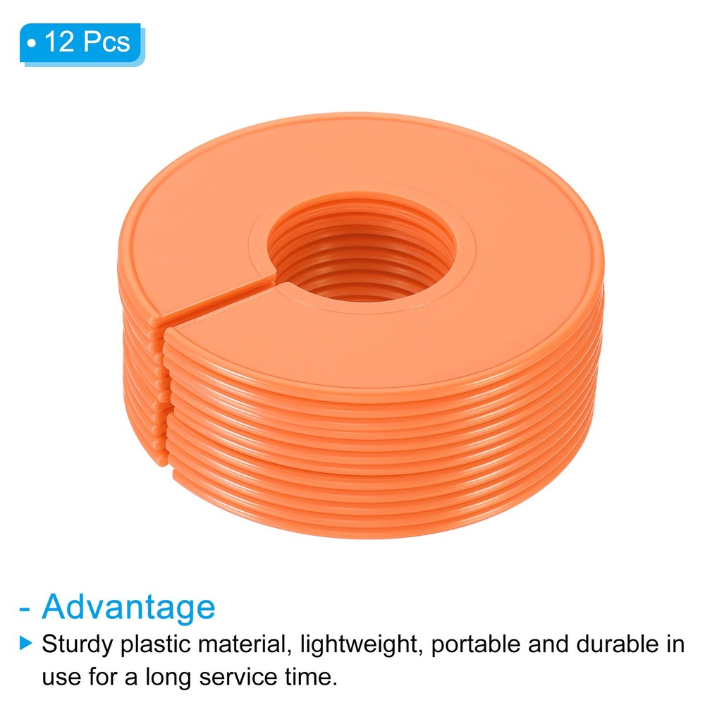 Divider clothes, 12 pcs labels round sorting separator, orange