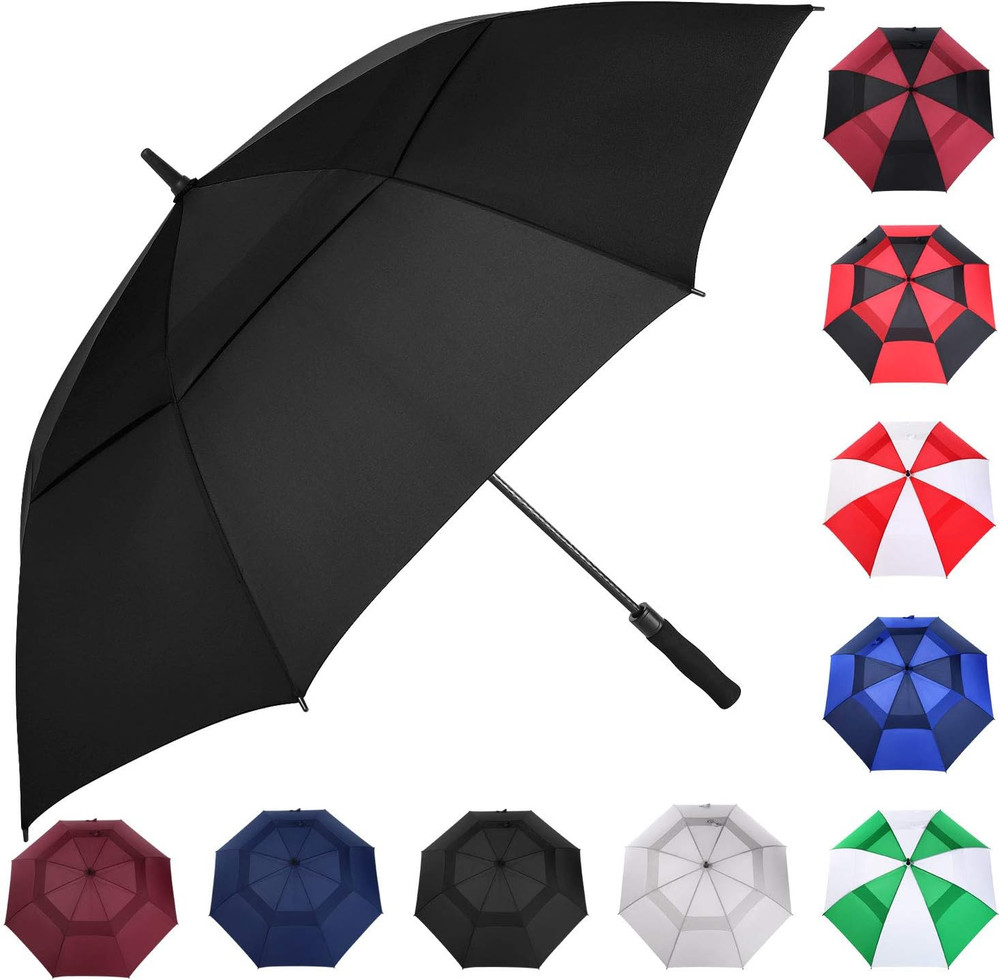 Extra Large Golf Umbrella, 54/62/68/72 Inch Automatic Open, Oversize Double Cano